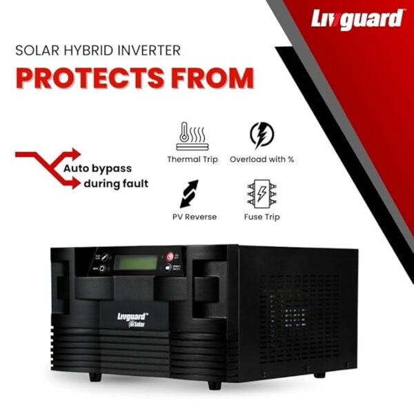 Livguard Solar Inverter 2200 VA 24V Pure Sine Wave Inverter with Built-in 40A Solar Charge Controller, Hybrid UPS for Home, Office and Solar Power Backup | - Image 6